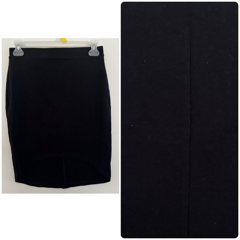 ASOS Stretch Hi Low Pull On Mini Skirt in Black